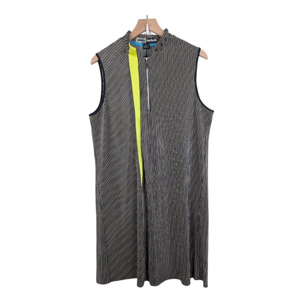 Jamie Sadock | Quarter Zip Golf Tennis Pickleball Dress| XL | Gray Black Green